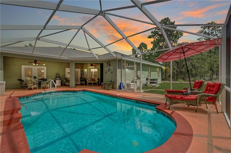 pool with covered lanai 28'x13.8'