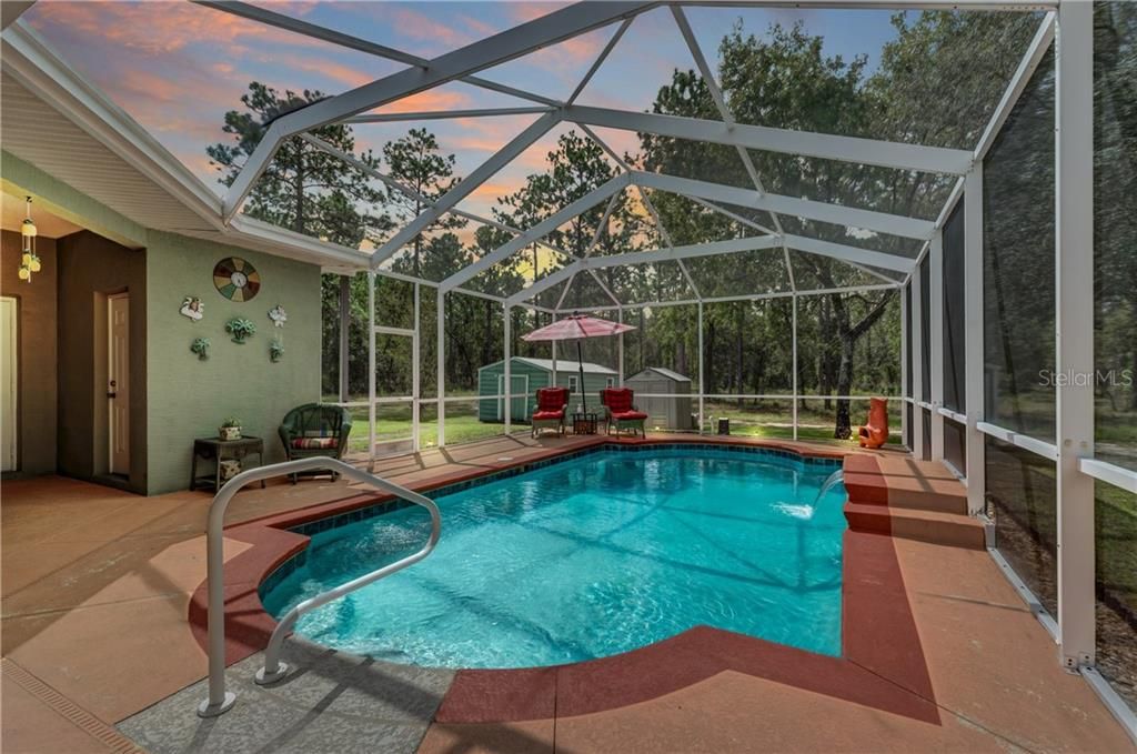 pool with covered lanai 28'x13.8'