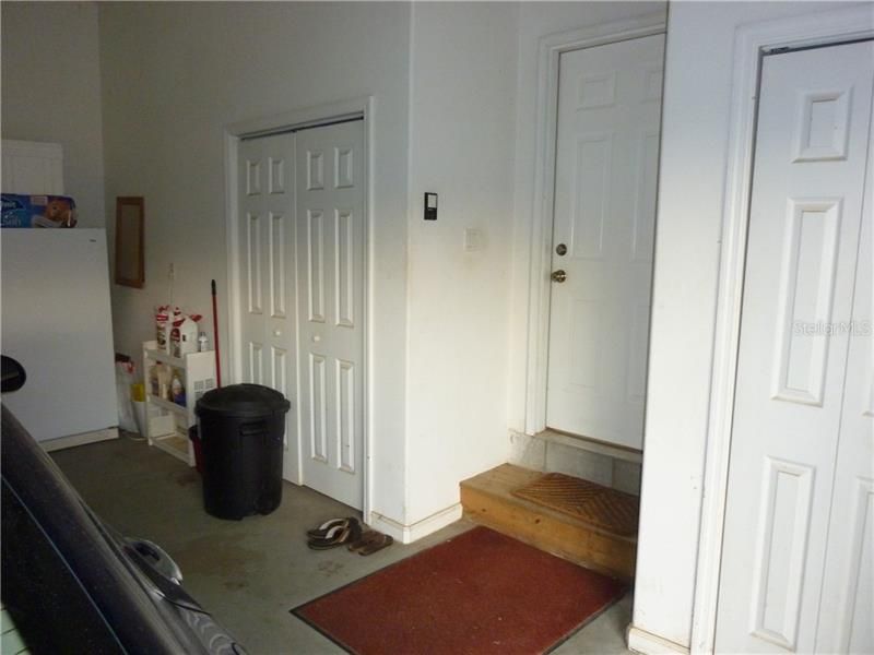 Garage entry from inside Home .. significant extra space on both sides