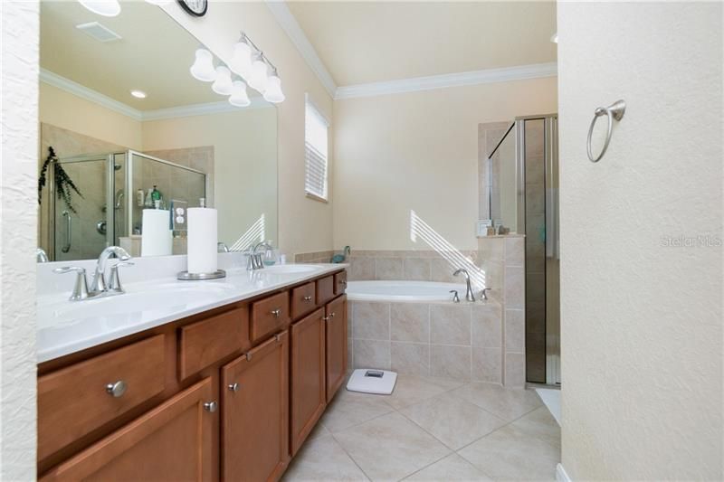 Master Bathroom with double sinks