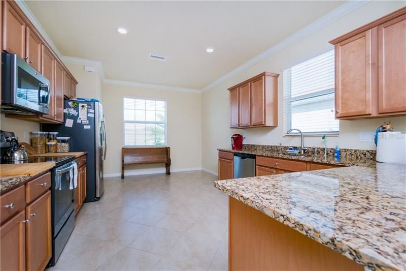 Large kitchen with room for breakfast table.