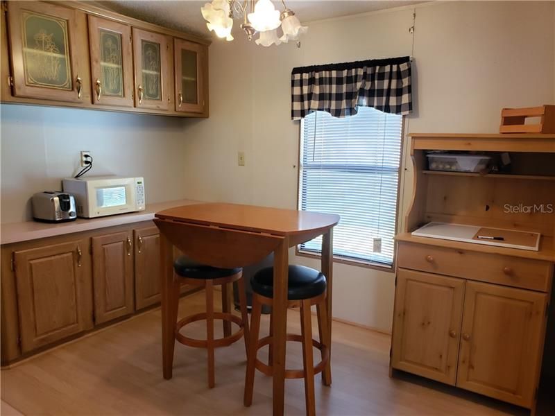 More cabinets and counter space