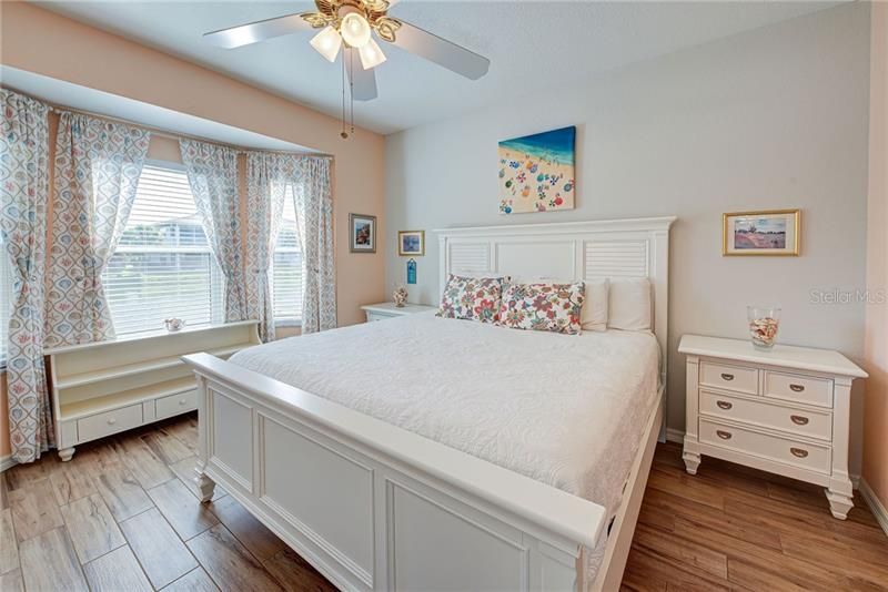 Drift off to sleep in your master bedroom with water views and plenty of room for a king bed.