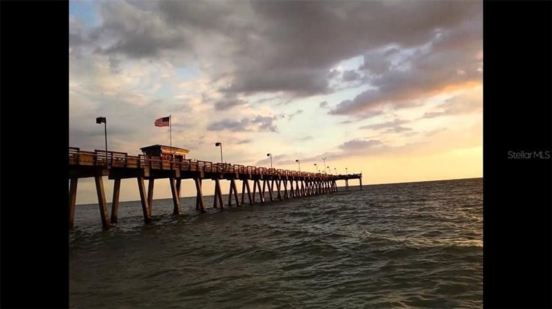 Venice Public Pier near Sharkys - a great place to cast a line or catch a sunset!