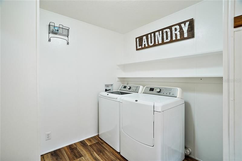 Laundry Room w/ Upgraded Shelving