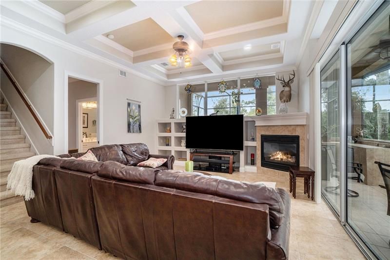 Family Room with gas fireplace