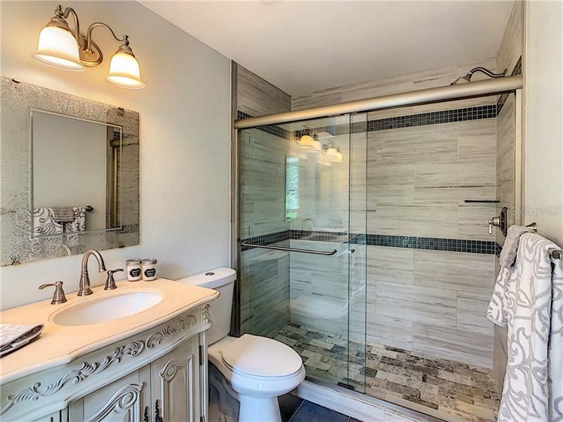 Check out this gorgeous walk-in shower.