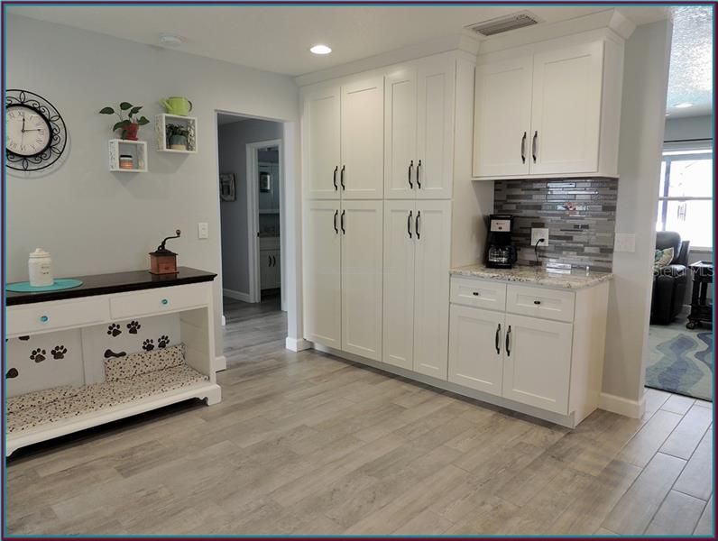 Pantry Cabinets and Coffee Station