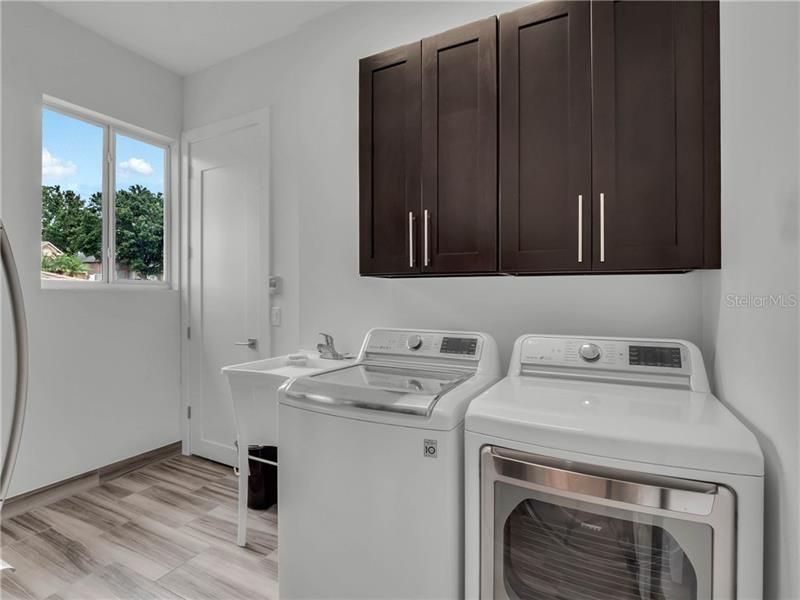 LAUNDRY WITH LARGE STORAGE CLOSET ON MAIN FLOOR