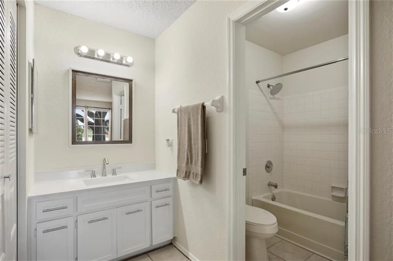 Master bathroom with quartz vanity top