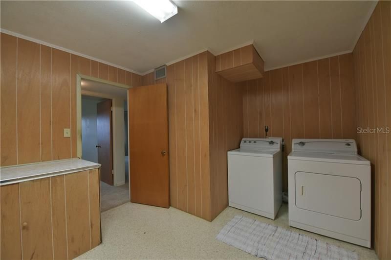 Mudroom/laundry located downstairs