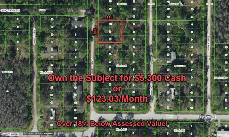 Recently Sold: $5,300 (0.27 acres)