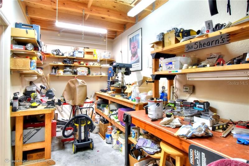 Workshop in garage