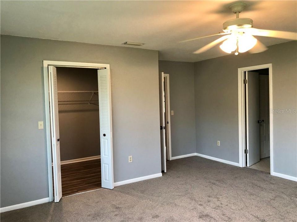 MASTER BEDROOM WITH LARGE 7 X 10 WALK IN CLOSET