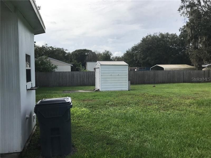 Back Yard with shed