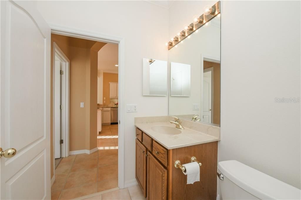 Guest Bath.  This floorplan has a split bedroom/bath design perfect for privacy when having guests.
