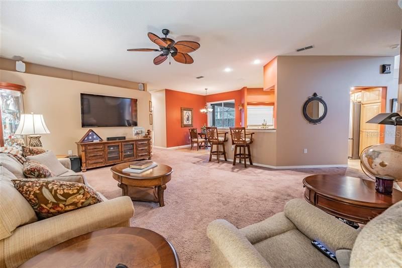 Family room views eat-in kitchen