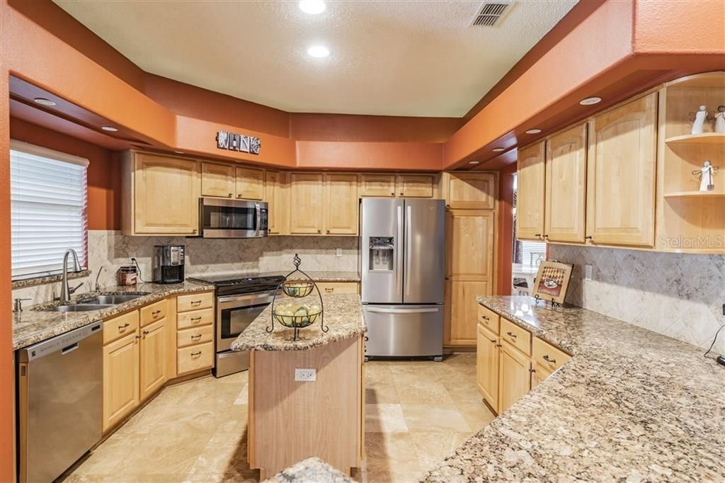 Granite countertops and SS appliances