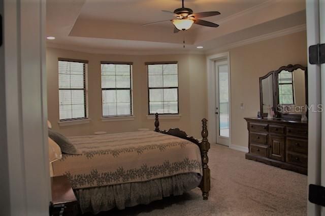 Master Bedroom and Door for private entrance to pool