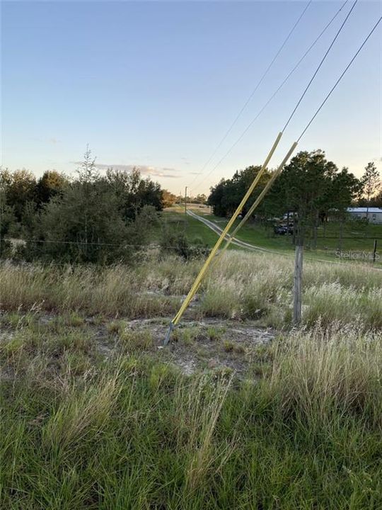 Side road along both parcels.