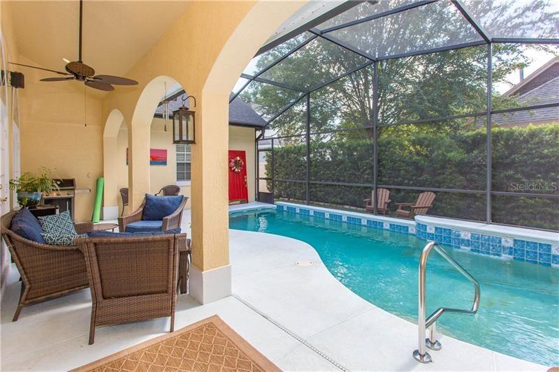 Pool Bathroom off the covered patio