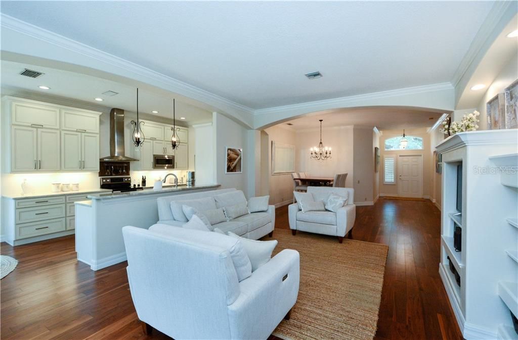 Living Area looking into Kitchen