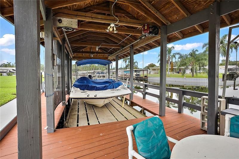 Boat House and Dock with Boat Lift