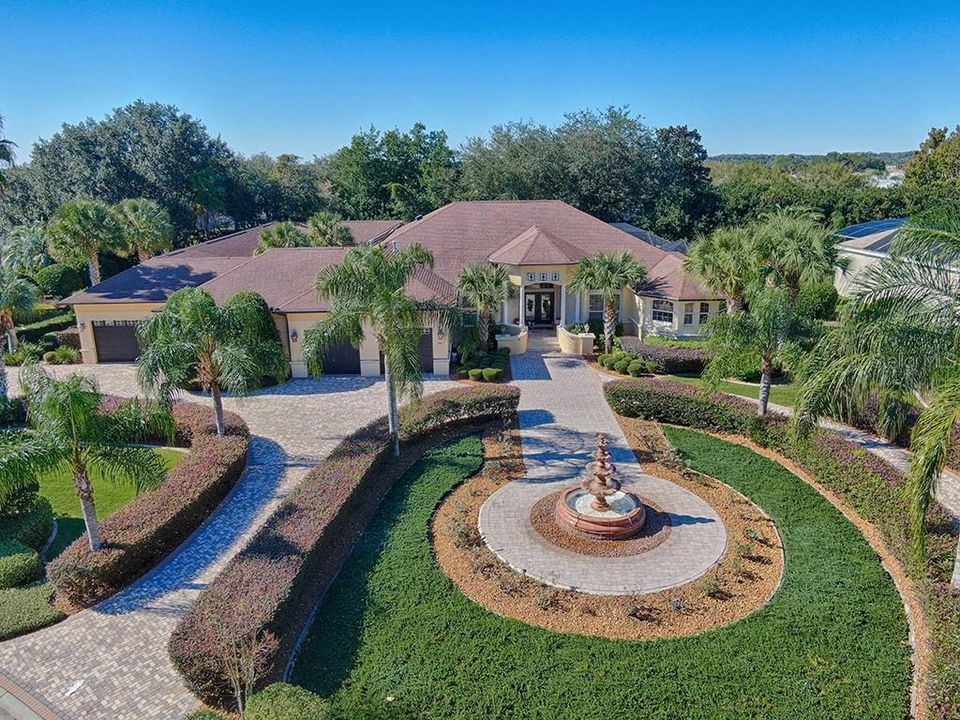 AMAZING AERIAL VIEW OF THIS SPECTACULAR 4 BEDROOM, 3 BATH ST. AUGUSTINE CUSTOM PREMIER WITH GUEST QUARTERS OFFERING ANOTHER BEDROOM AND BATH, FABULOUS POOL AND 6.5 CAR GARAGE!