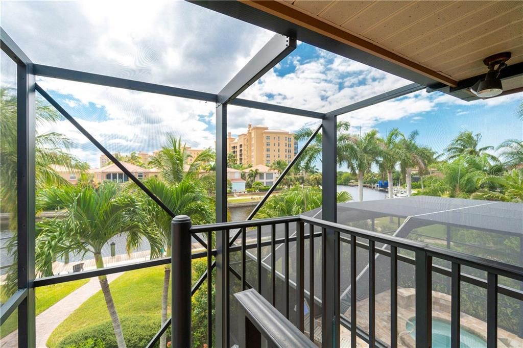 Expansive views from the second floor screened balcony