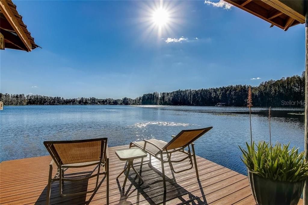 The view from your deck at your dock