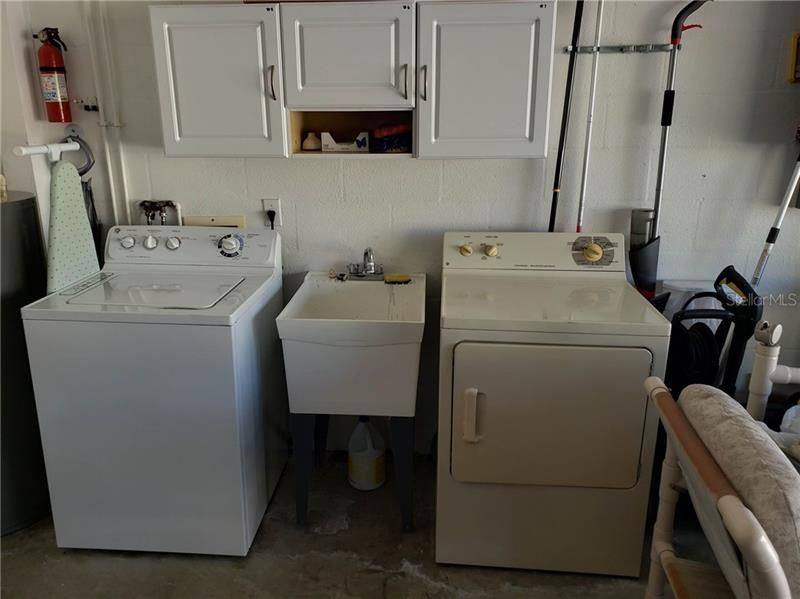 Washer and dryer in garage