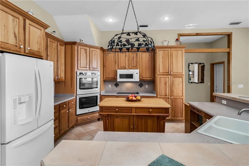 The spacious kitchen is a chef's dream location to prepare meals.