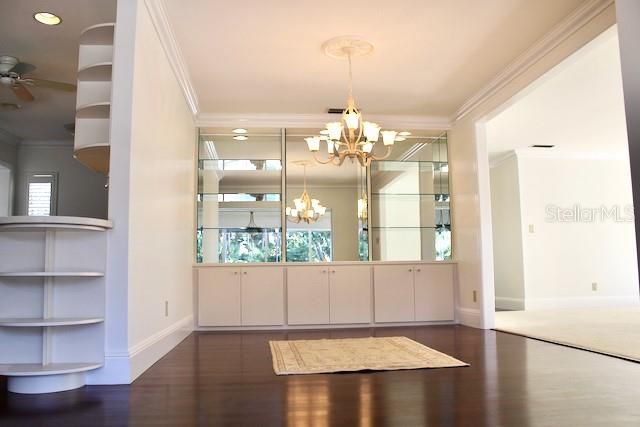 Dining Room with custom built-in storage