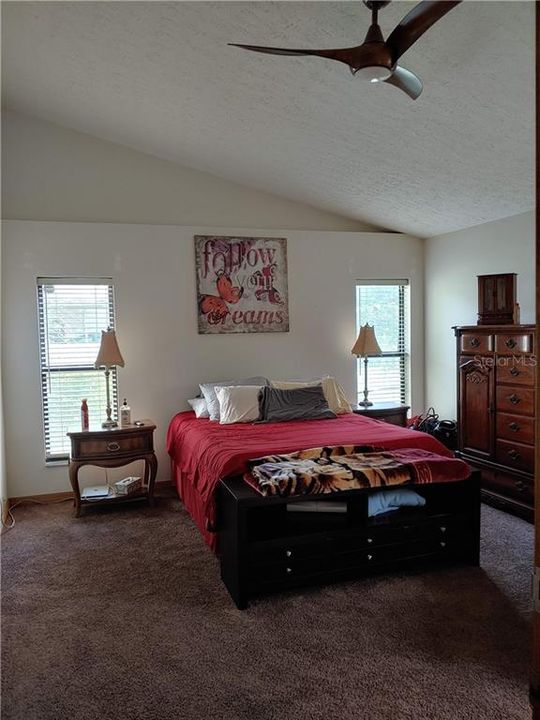 Windows provide great natural light into the Master bedroom.