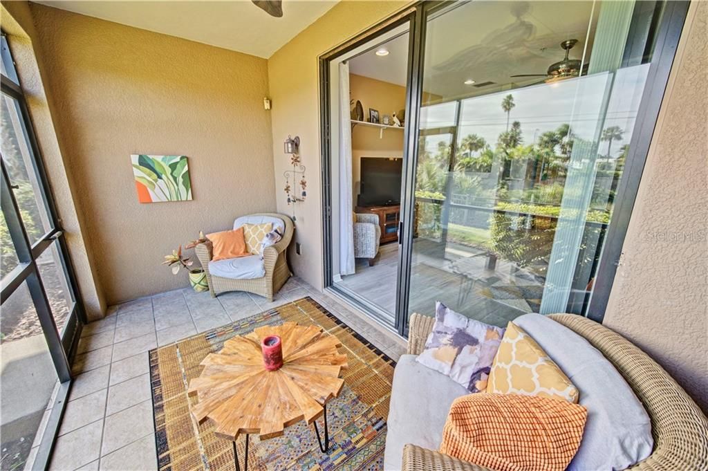 Back screened lanai with tile floors