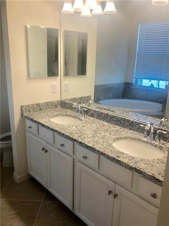 Master bath with double sinks