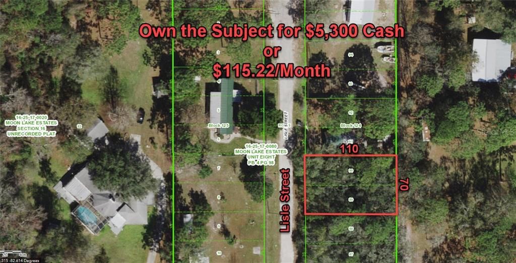 Recently Sold: $5,300 (0.18 acres)