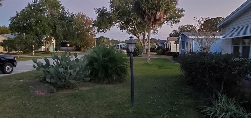 Street view of pleasant quiet neighborhood