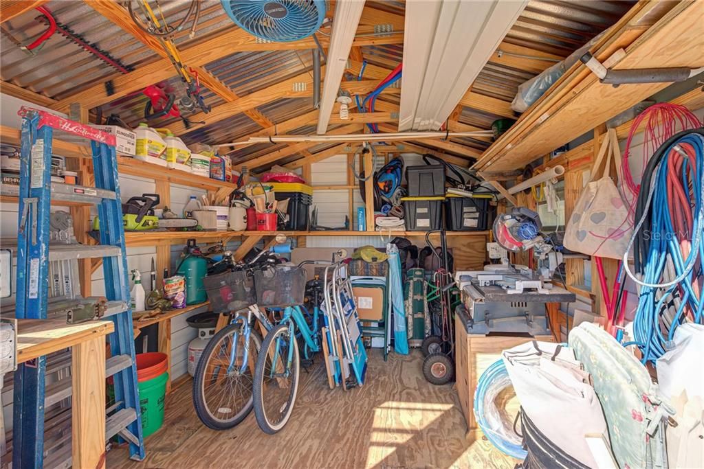 Shed interior(Contents not included in sale)