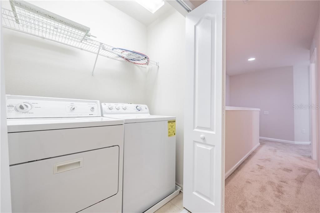Laundry closet conveniently located upstairs near all 3 bedrooms.