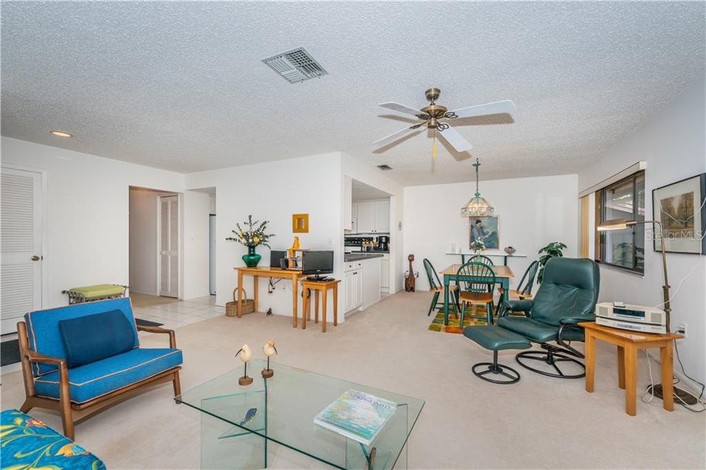 Living Room Into Dining Into Kitchen