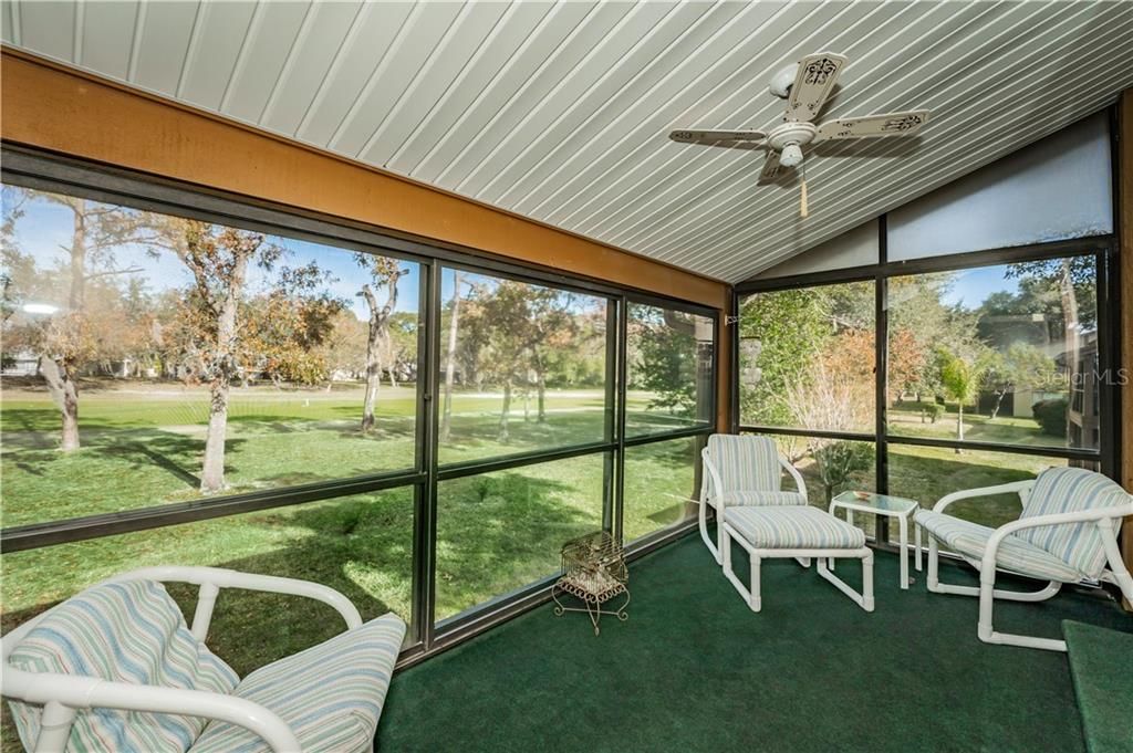 Enclosed Patio with Golf Course View