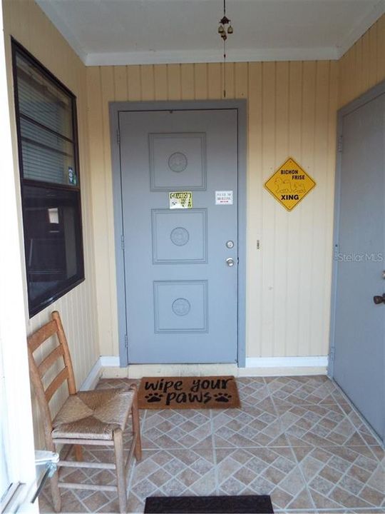Screened entry to house or garage
