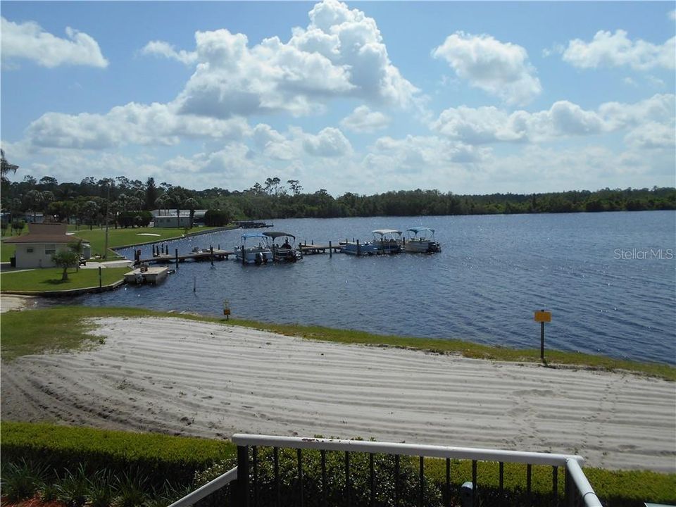 View of Beach and Boat Dock