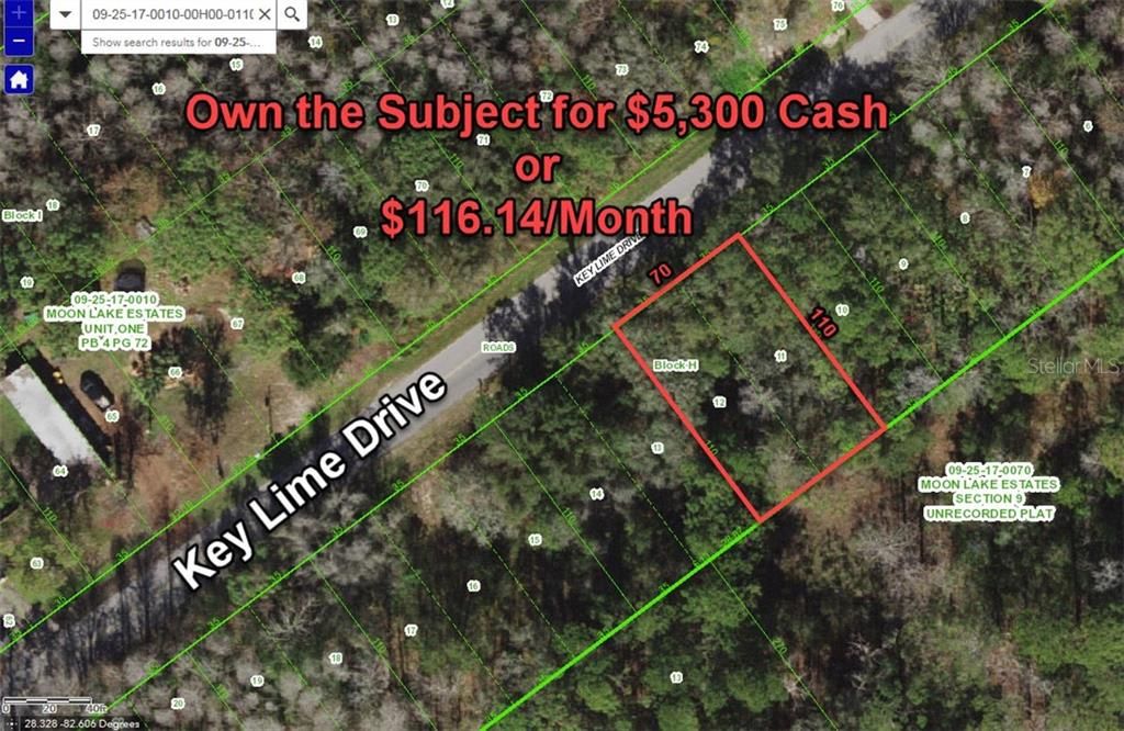 最近售出: $5,300 (0.18 acres)