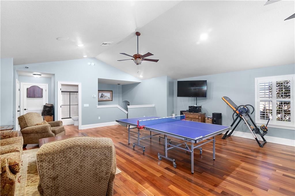 Enjoy indoor games like ping pong or simply exercising.