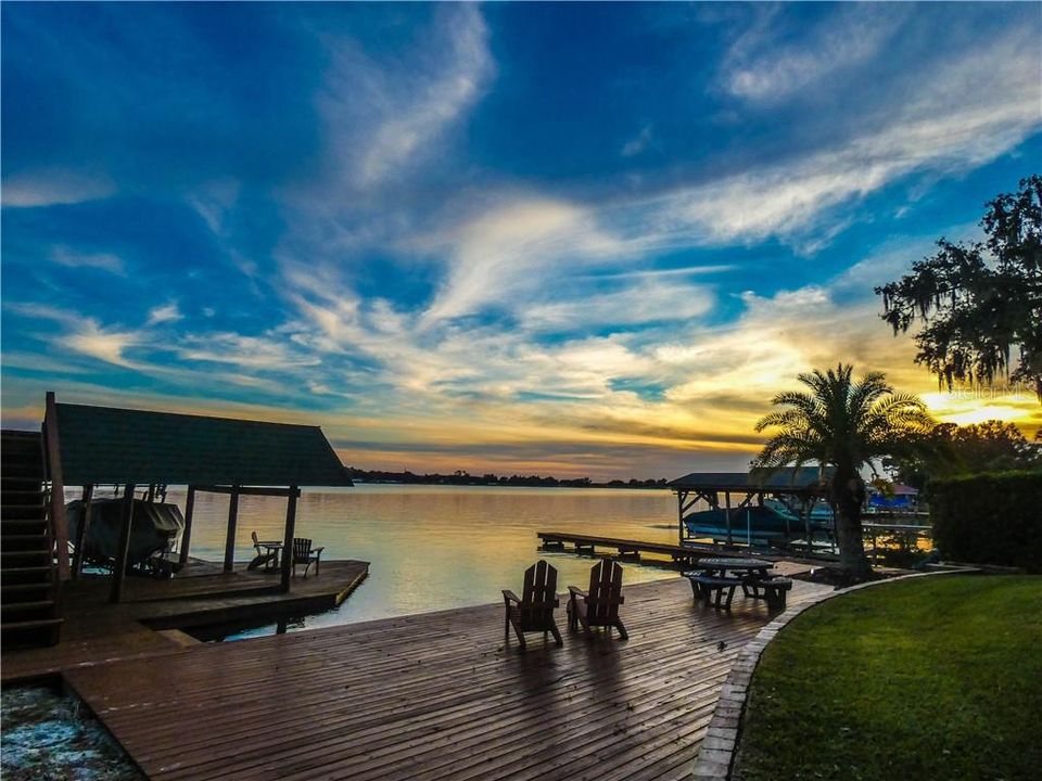 Enjoy your evenings watching the Magnificent Sunsets on the Lake