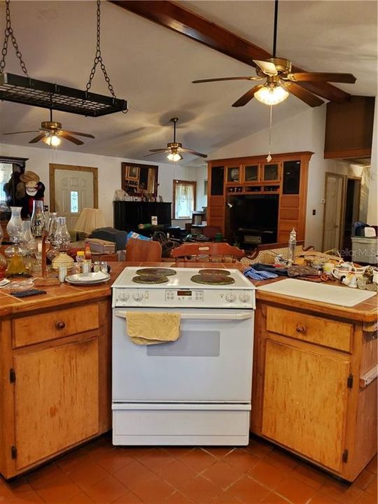 Eat-At Bar Overlooks Living Room