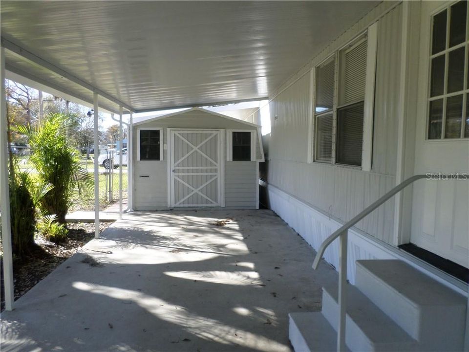 PORCH AND STORAGE SHED