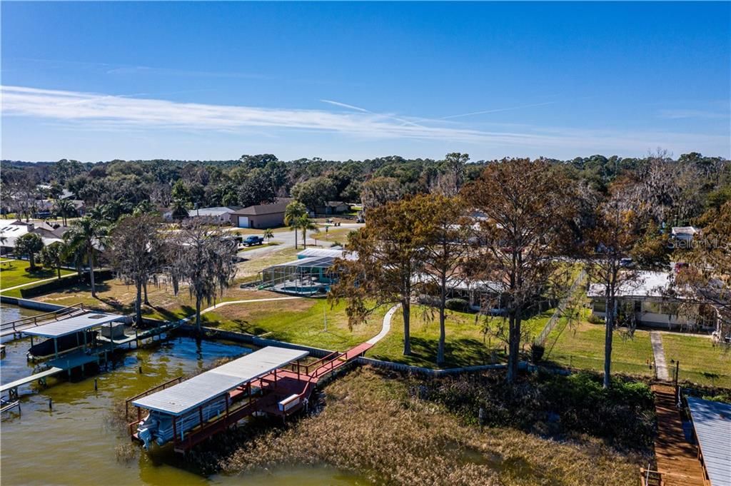 Aerial View of Boat Dock